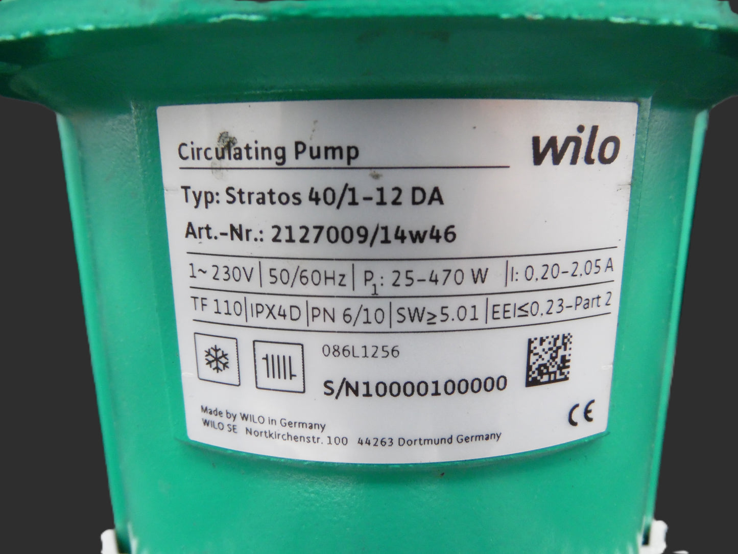 Wilo Stratos 40/1-12 DA ( HEAD ONLY )