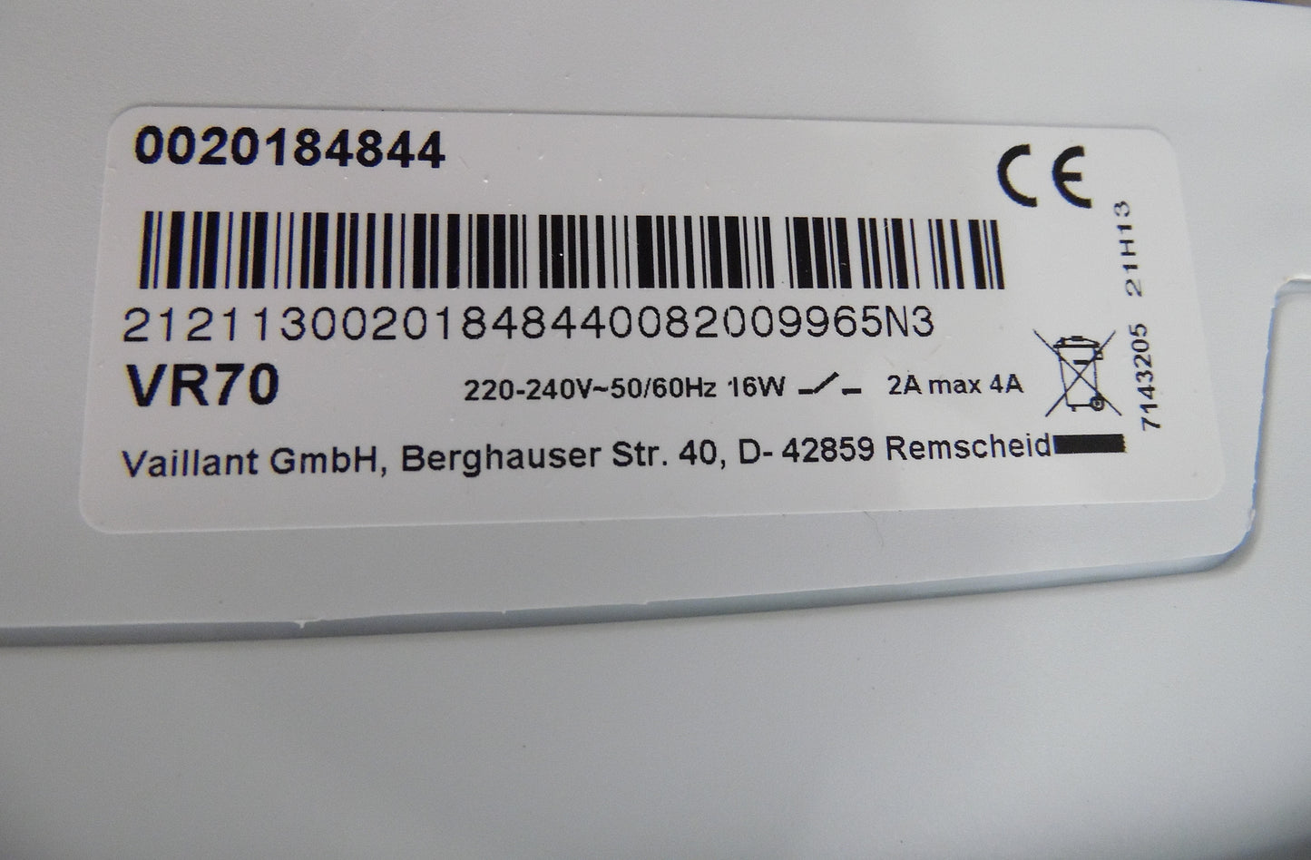 Vaillant VR70 - 0020184844