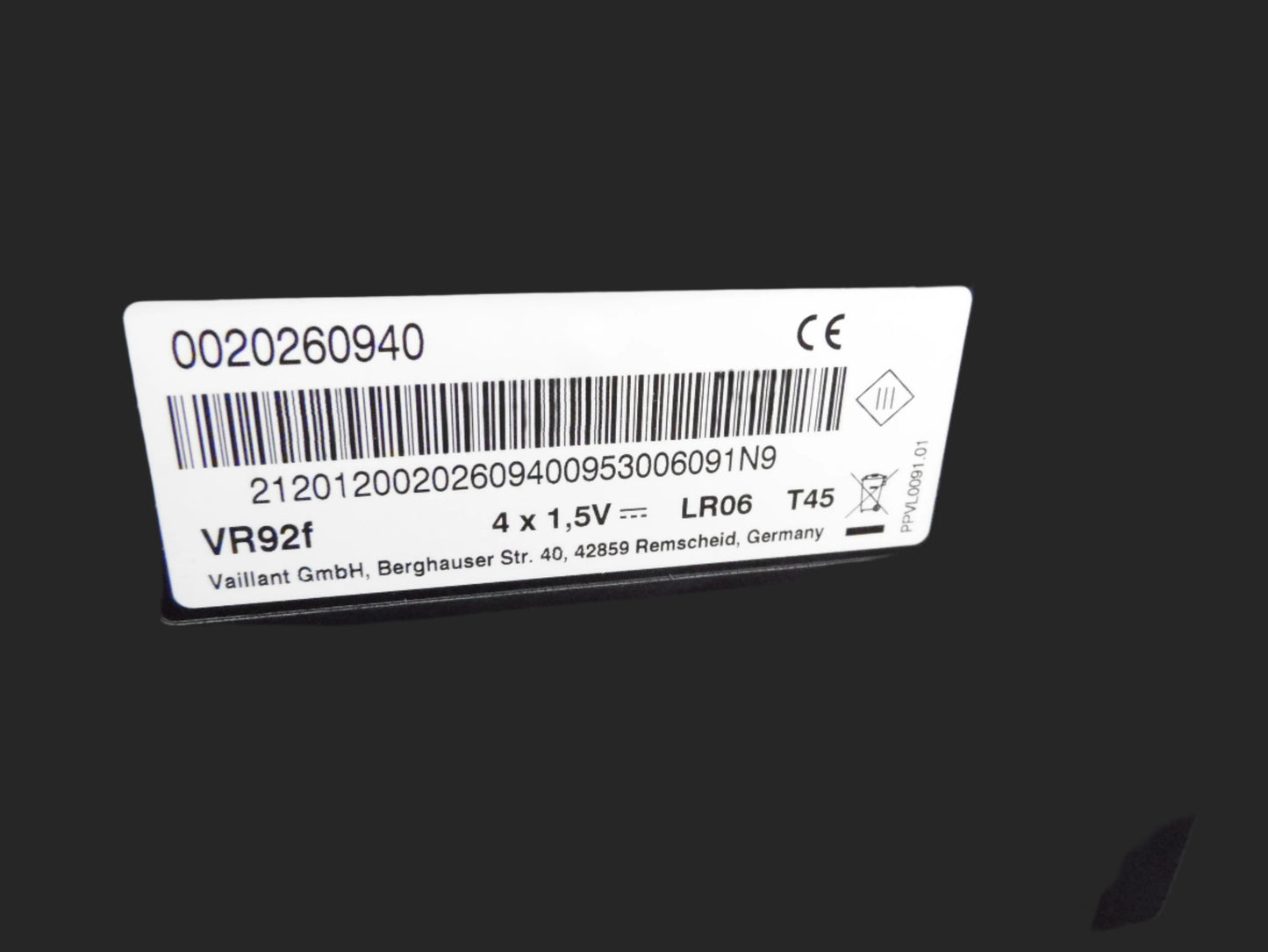 Vaillant VR92f Wireless Room Stat
