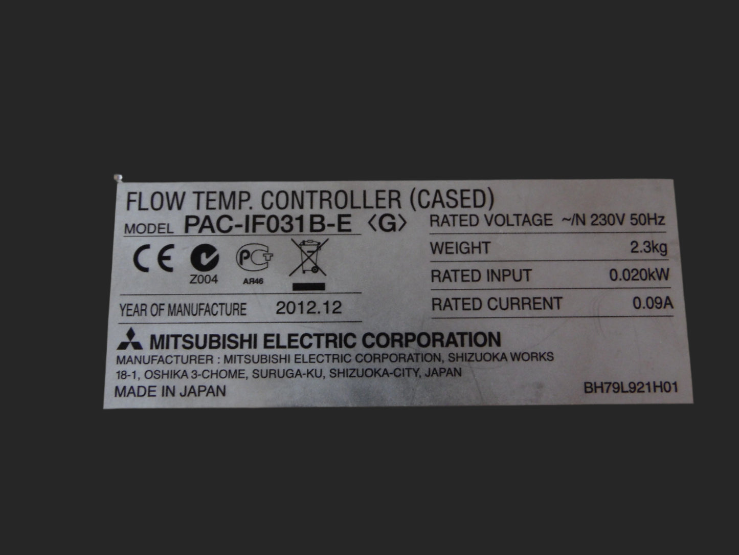 Mitsubishi Electric heat pump Controller and module - PAC-IF031 B-E