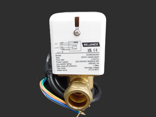 Reliance 2 port 22mm zone valve