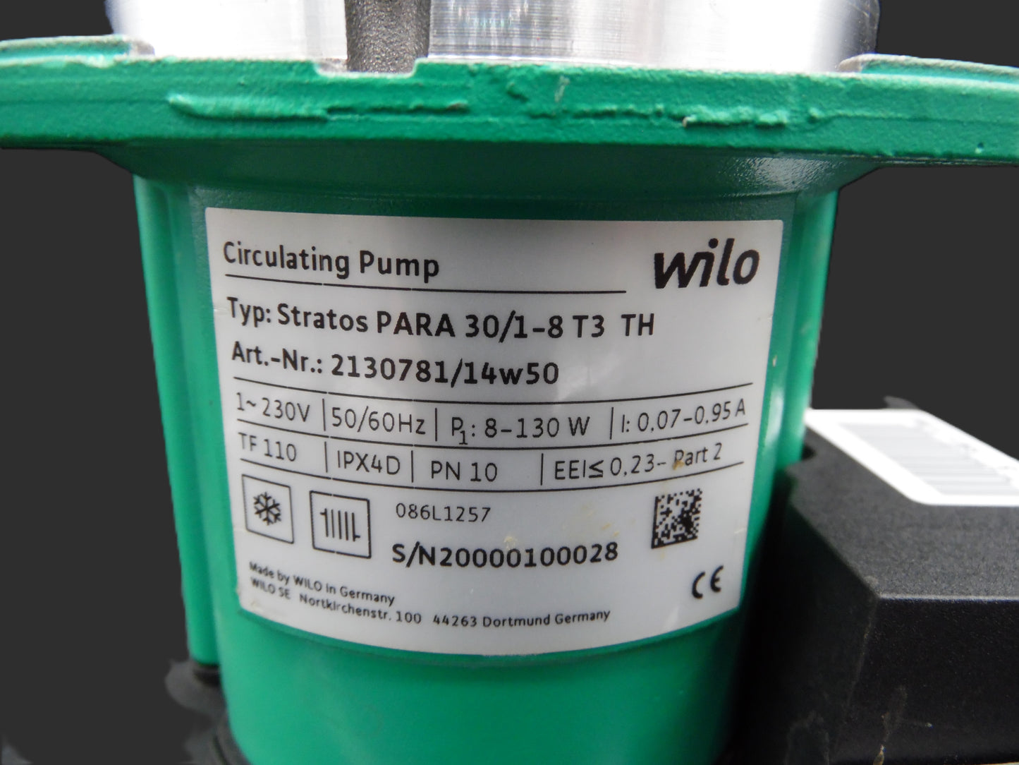 Wilo Stratos PARA 30/1-8 T3 ( HEAD ONLY )