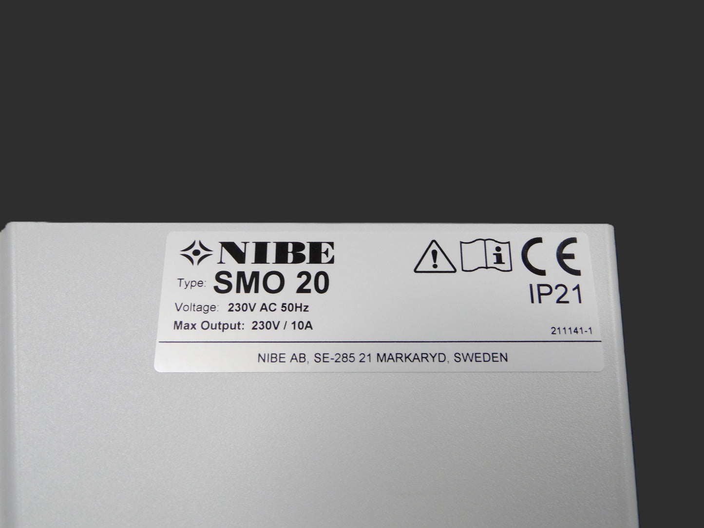 Nibe SMO 20 Front Cover - 036542