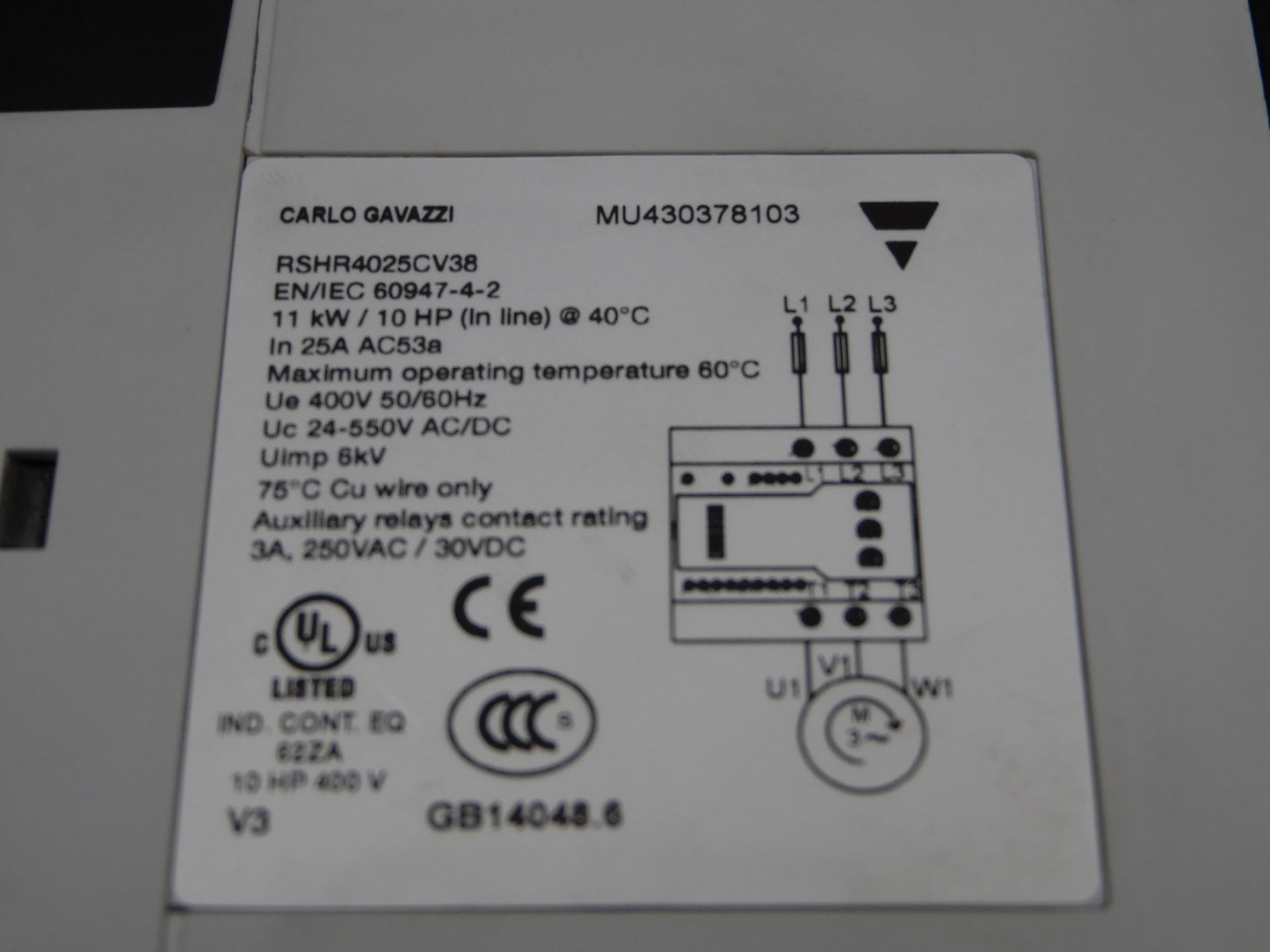 Carlo Gavazzi 3-phase Soft Start - 518255