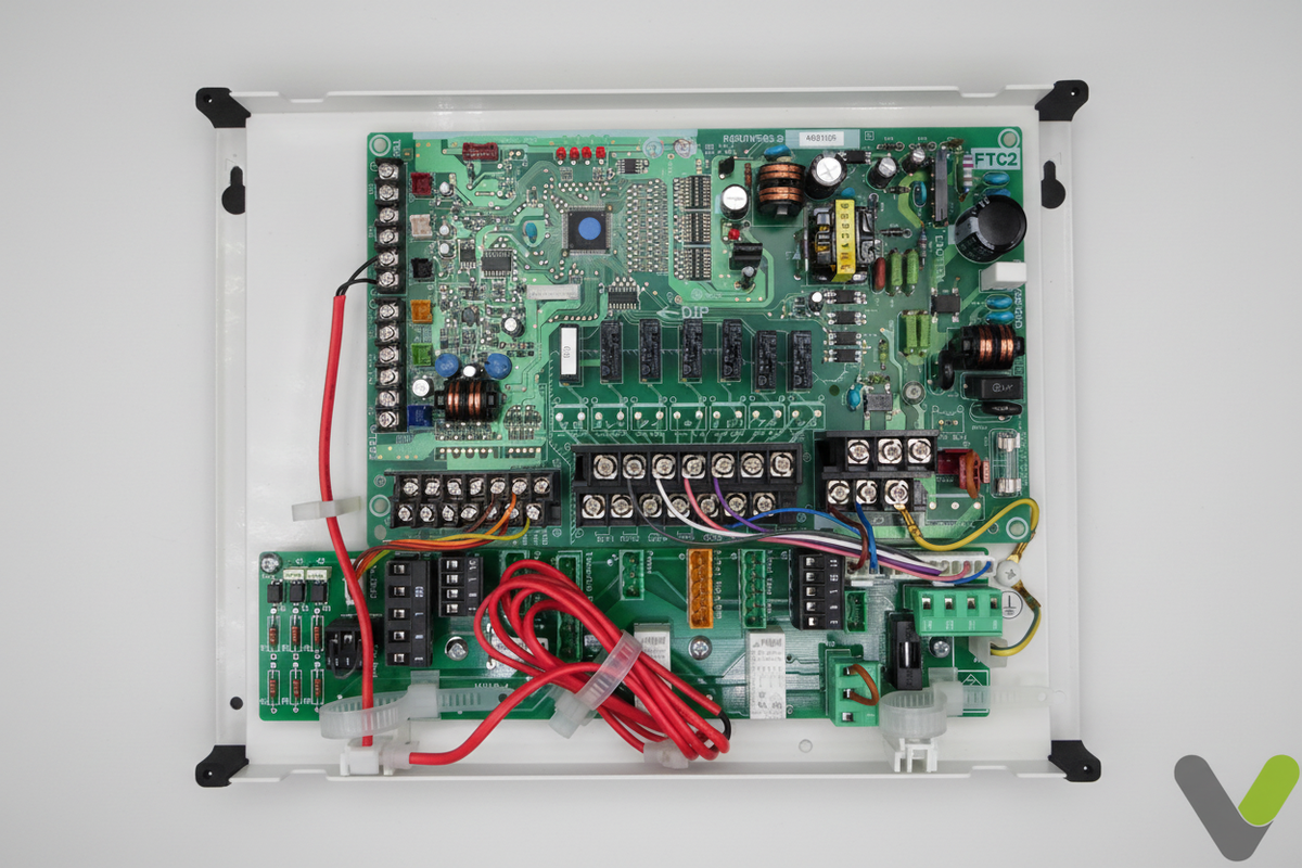 Mitsubishi FTC2 flow temperature control module on grey studio background