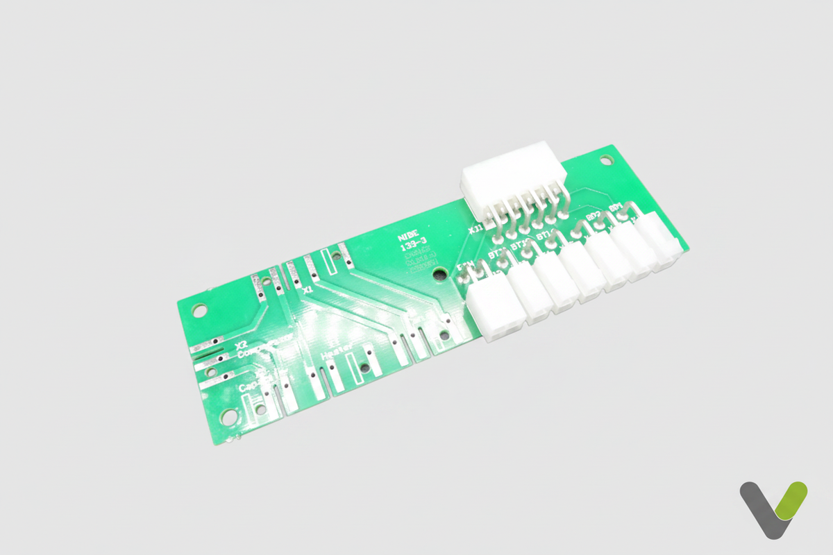Nibe F370 connection card - angled view