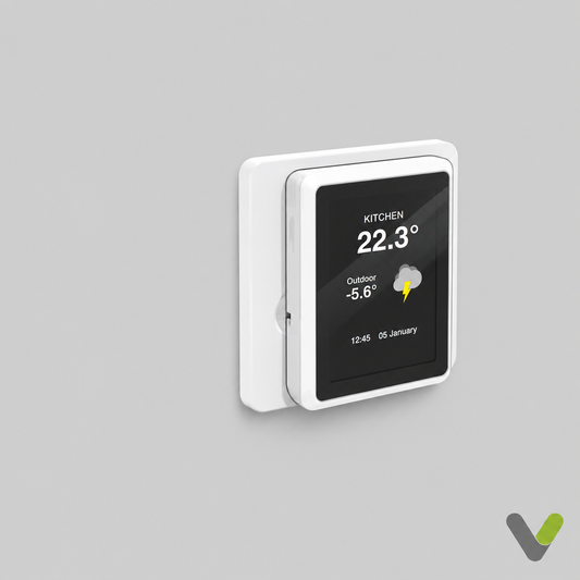 NIBE RMU S40 room unit with display controller and mounting plate