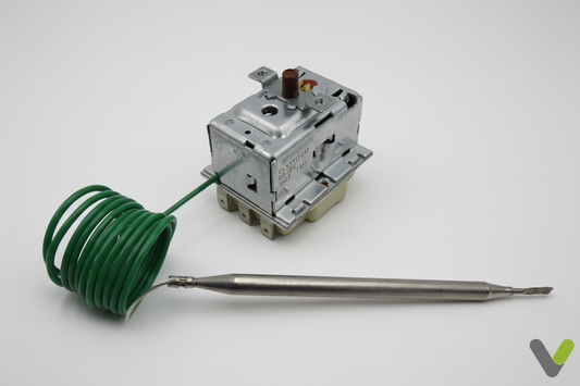 Nibe temperature limiter 518643 with coiled capillary cable and stainless steel sensor probe