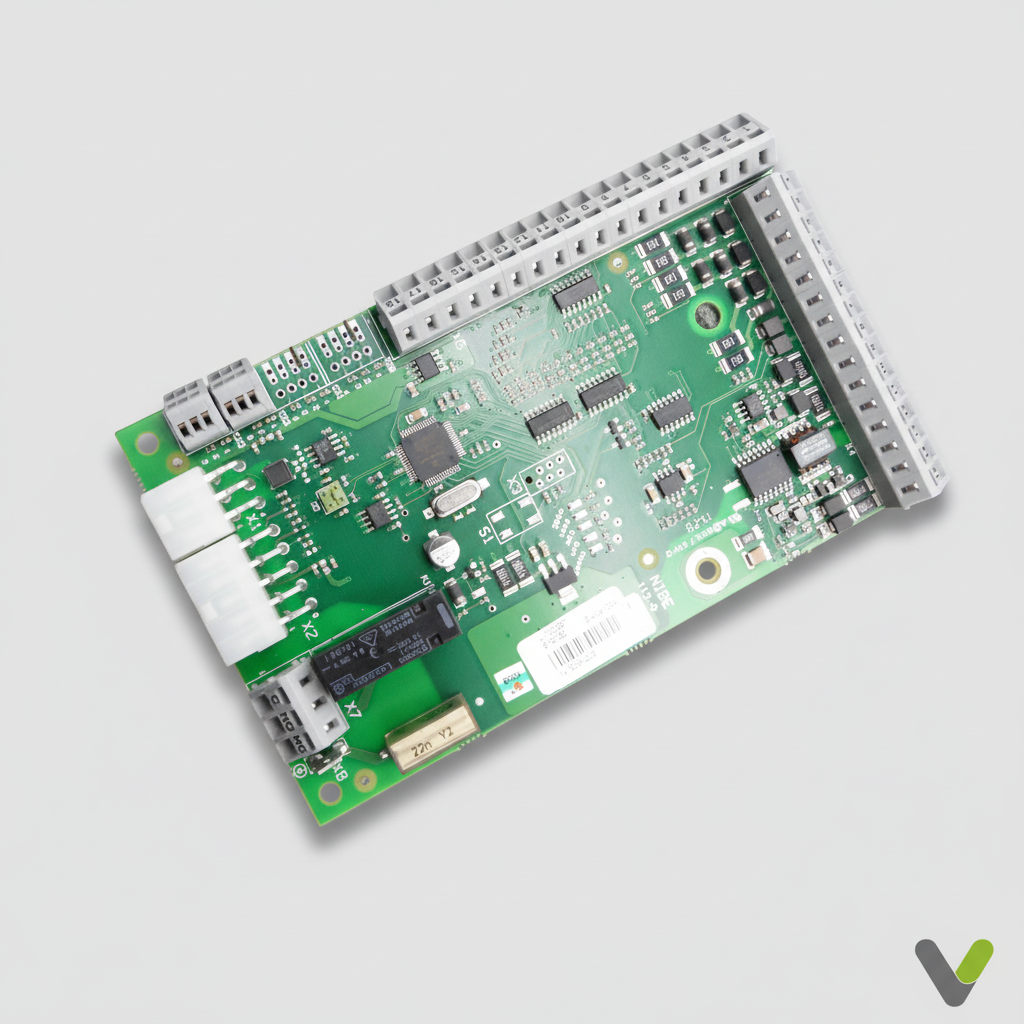 Nibe processor card 518848 AA3 input board angled view