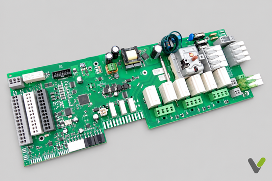 Nibe MCB base card 818231 on a light grey background, first view
