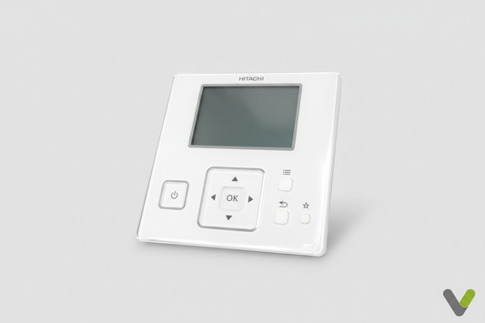 Hitachi PC-ARFH1E wired controller on grey studio background