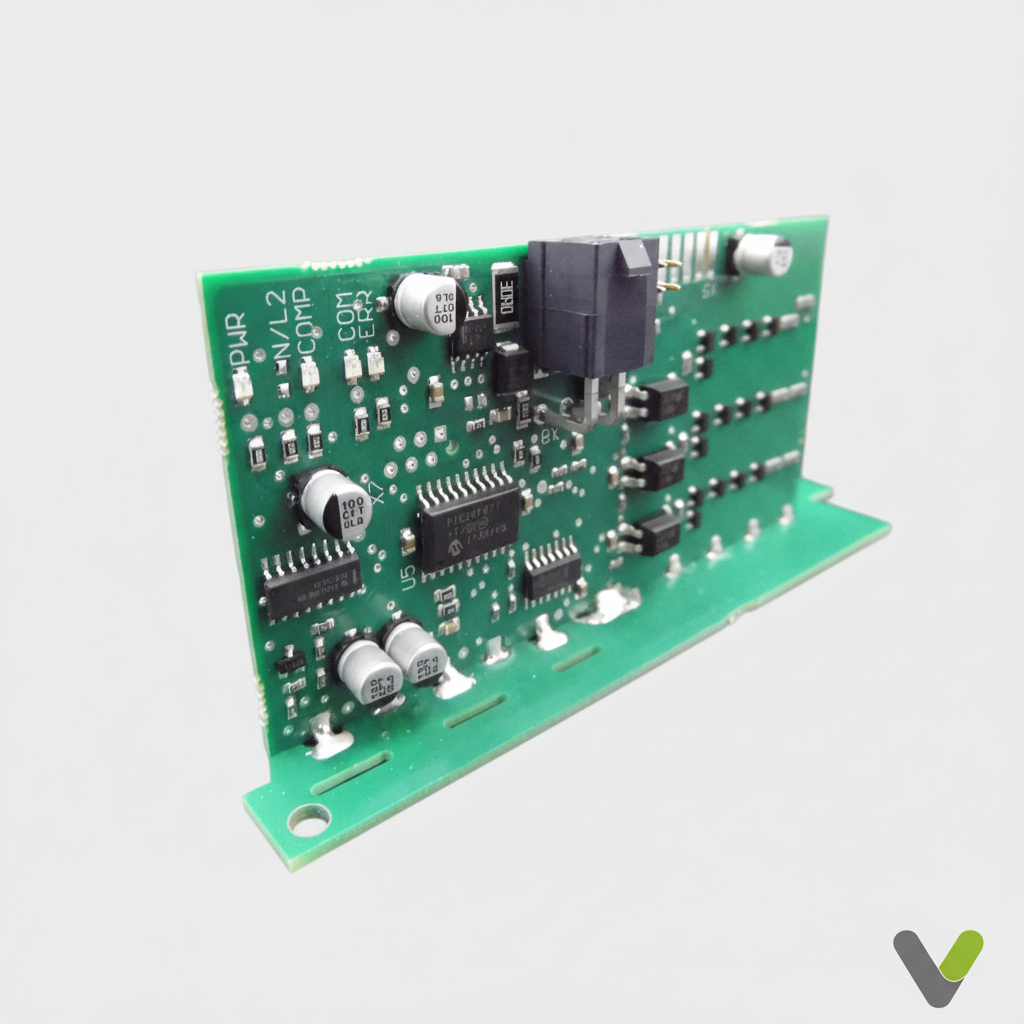 Nibe Soft Start XL 718483 - daughter board showing SMD components, capacitors and IC chips