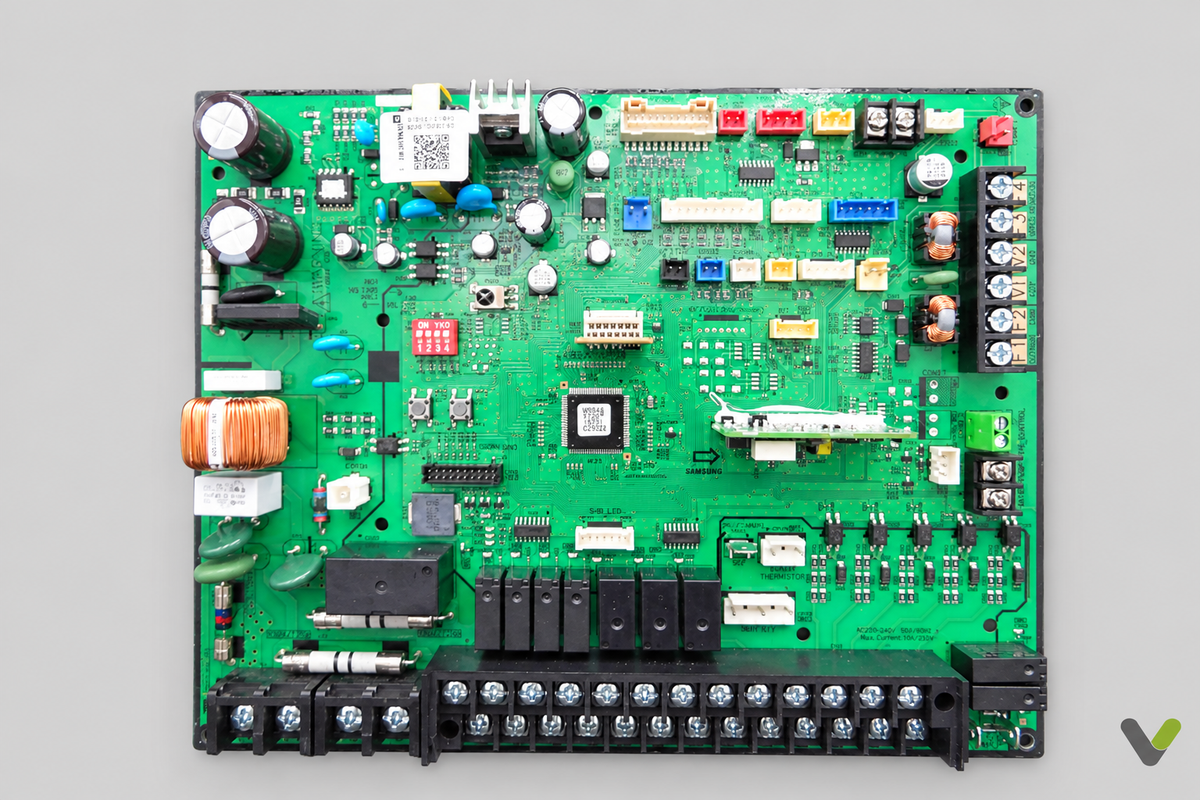 Supplied Samsung MIM-E03EN board photo two on light-grey background with V logo