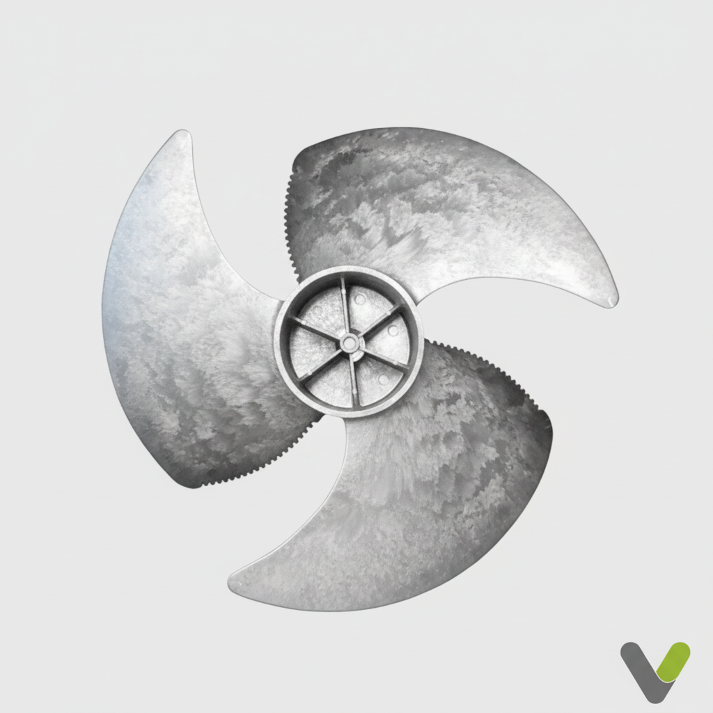 Nibe Fan Blade 718102 - 4-blade cast aluminium axial fan blade for F2040 8kW heat pump