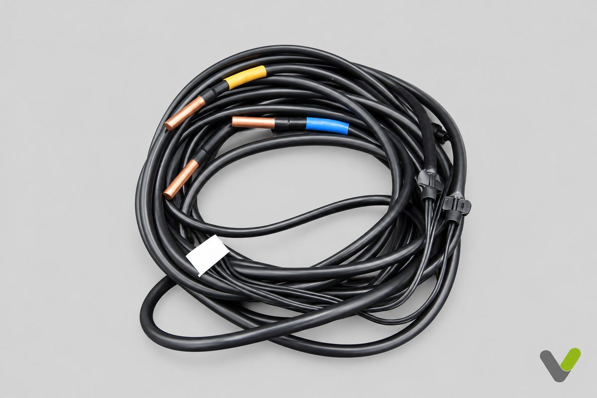 Panasonic CWA50C2762 temperature sensor assembly with black cables, copper-coloured probes and connectors