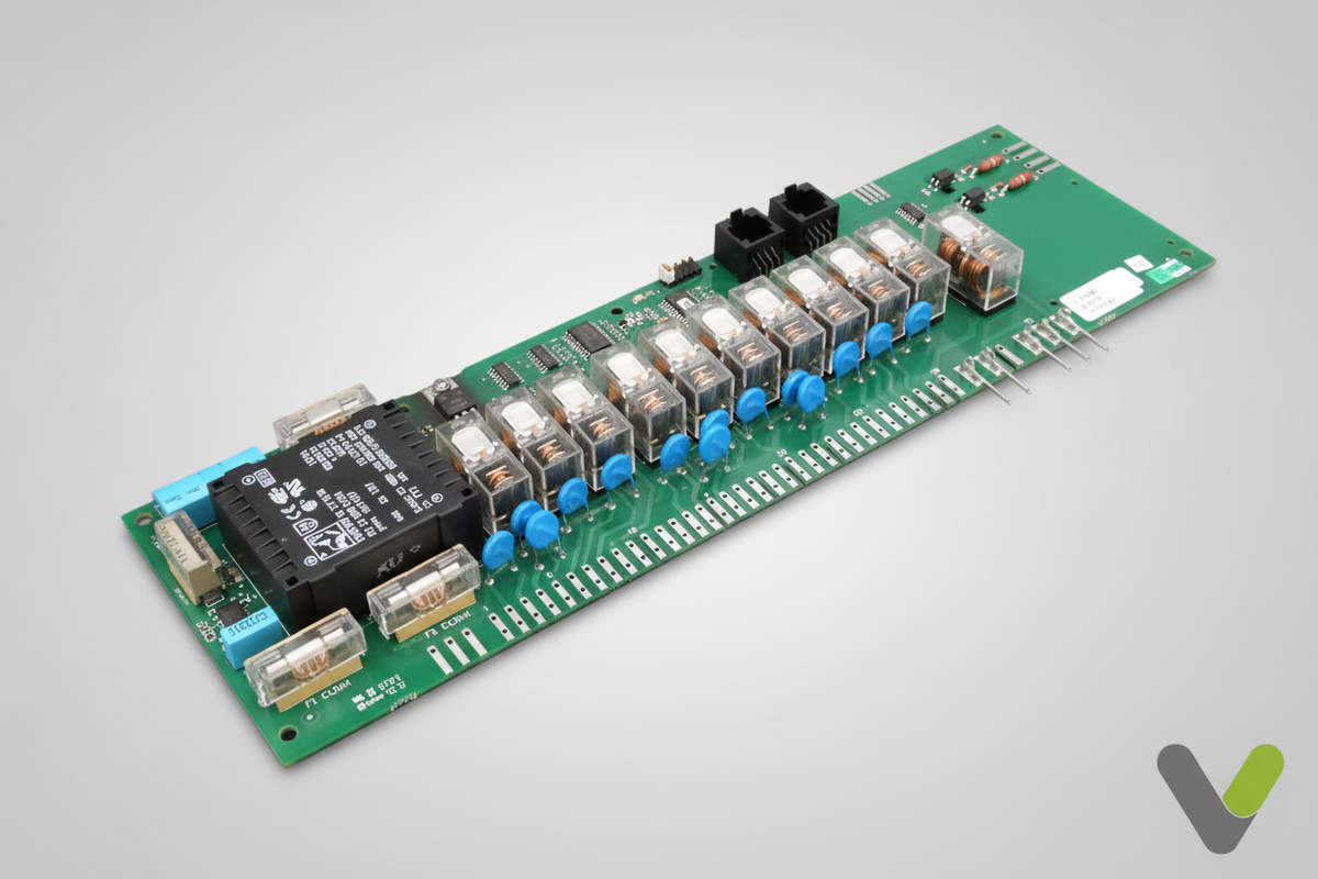 Nibe relay card 718127 Styr 2002 board with relays, transformer and spade terminals