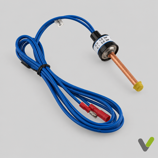 NIBE low pressure switch 418872, 1.5 bar cut-out, with blue cable