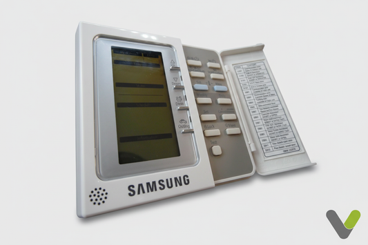 Samsung GEN3 wired controller open button panel on grey studio background