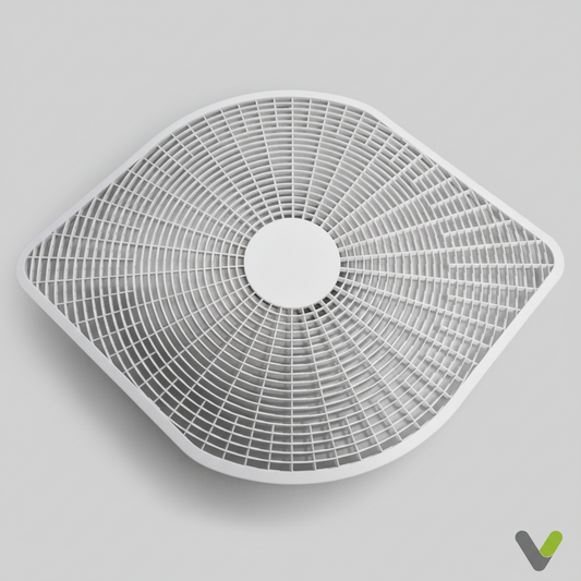 Nibe front grille 033815, white plastic fan guard panel for 6 kW outdoor heat pump units