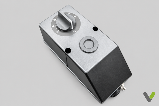 NIBE K11 connection thermostat part 018893 control housing on a light grey background