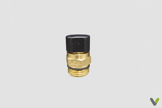 Nibe Vacuum Valve 524263 on light grey background with Varme Tec V logo