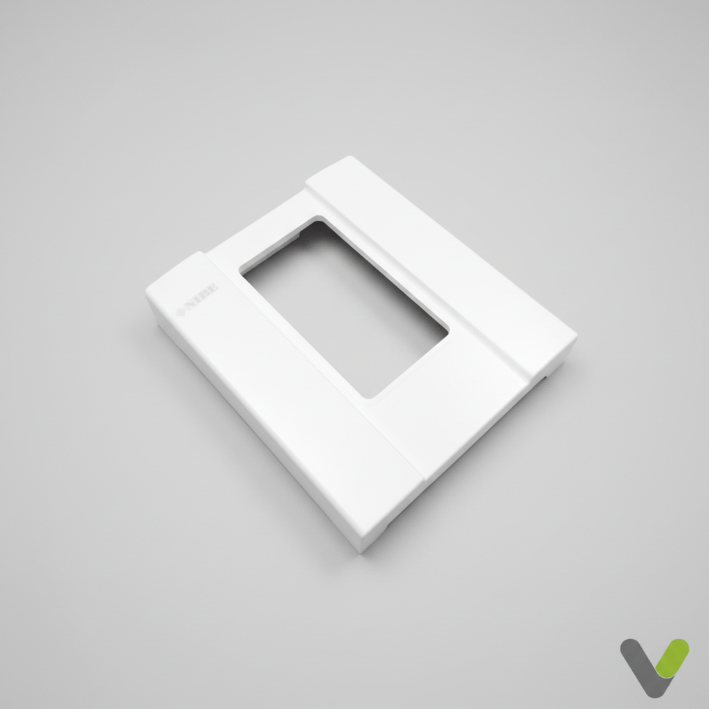 Nibe SMO 20 front cover 036542, white plastic panel with display cut-out