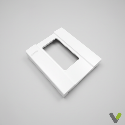 Nibe SMO 20 front cover 036542, white plastic panel with display cut-out