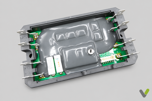 NIBE AF module 718225 with potted centre, green circuit board and metal terminals