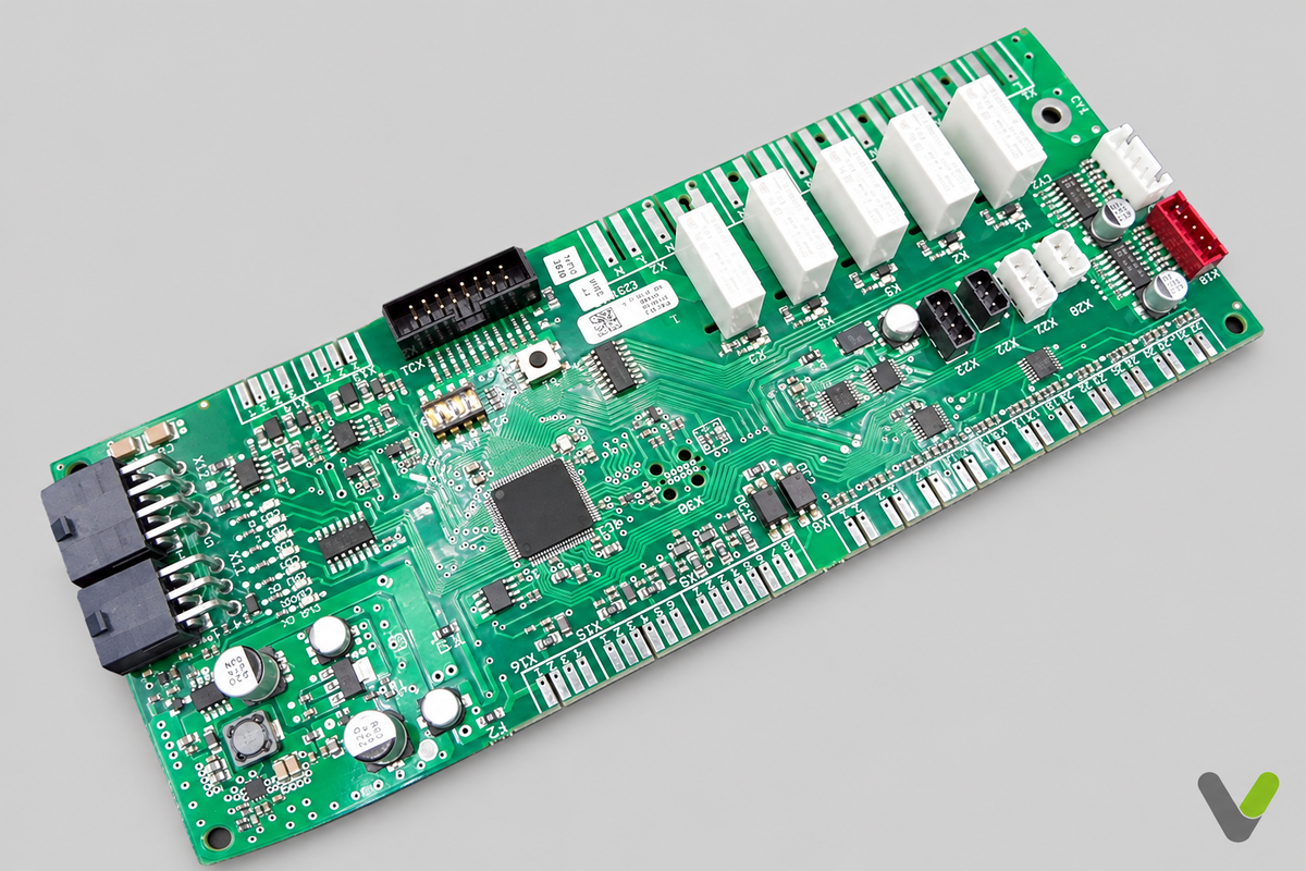 Nibe input card 818232 close-up on a light grey background