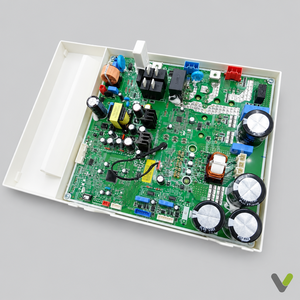 Top view of LG EBR82716240 inverter PCB assembly on a light grey background