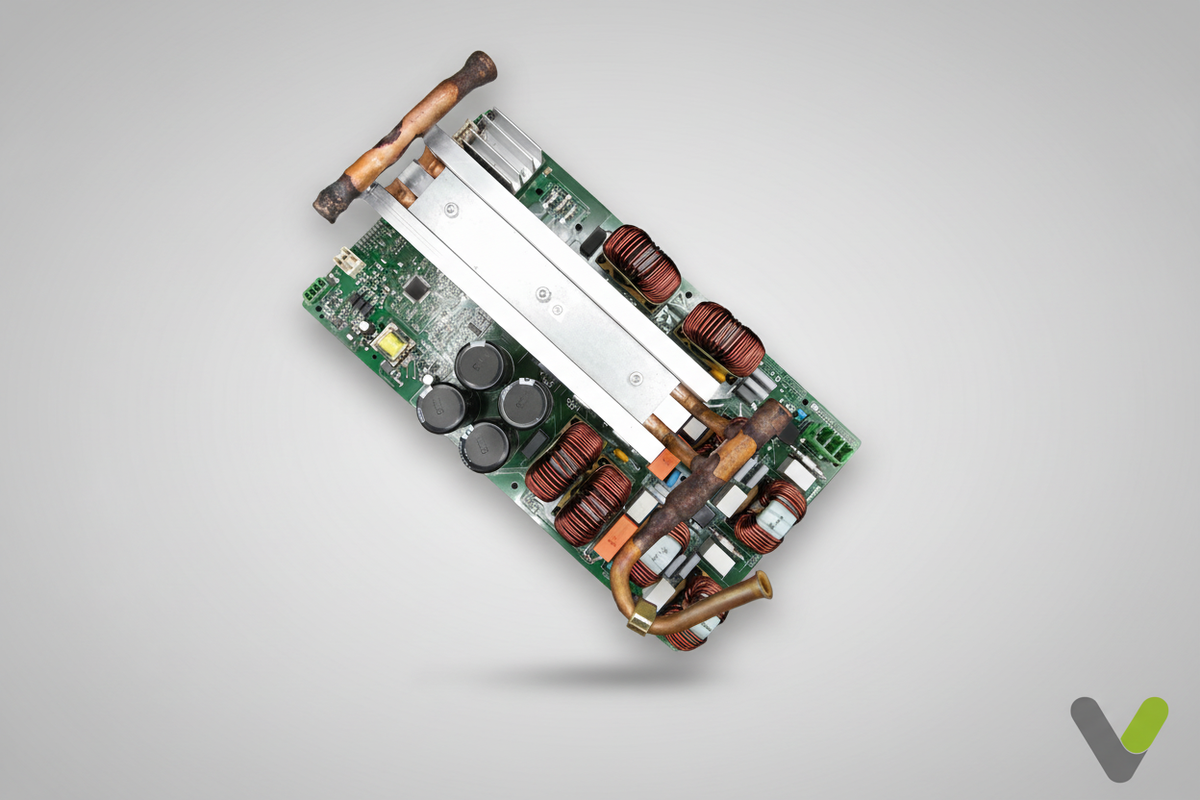 Stiebel Eltron 320368 inverter PCB, top-down view of the 5.5 kW 1-phase board
