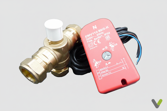 Motorised zone valve - full product view