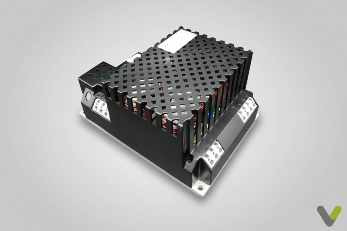 Nibe NI1AB 4.4kW inverter module 818112 rear view on a light grey background