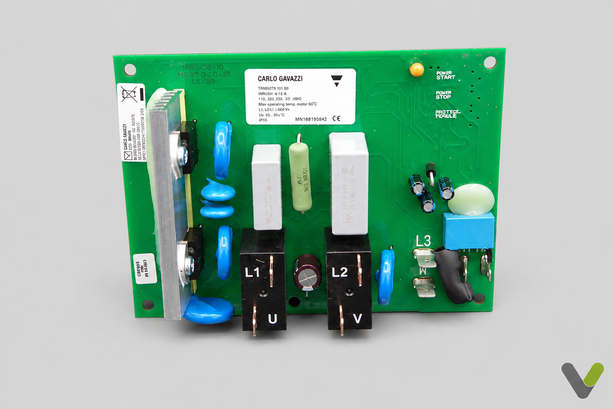 NIBE Soft Start board on a light-grey studio background